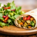 Roasted Vegetable and Hummus Wrap